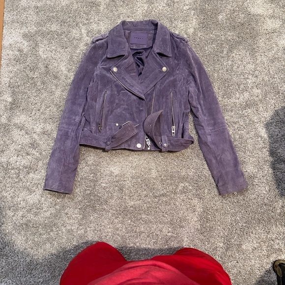 Blank NYC Purple Suede Leather Jacket - Picture 2 of 5